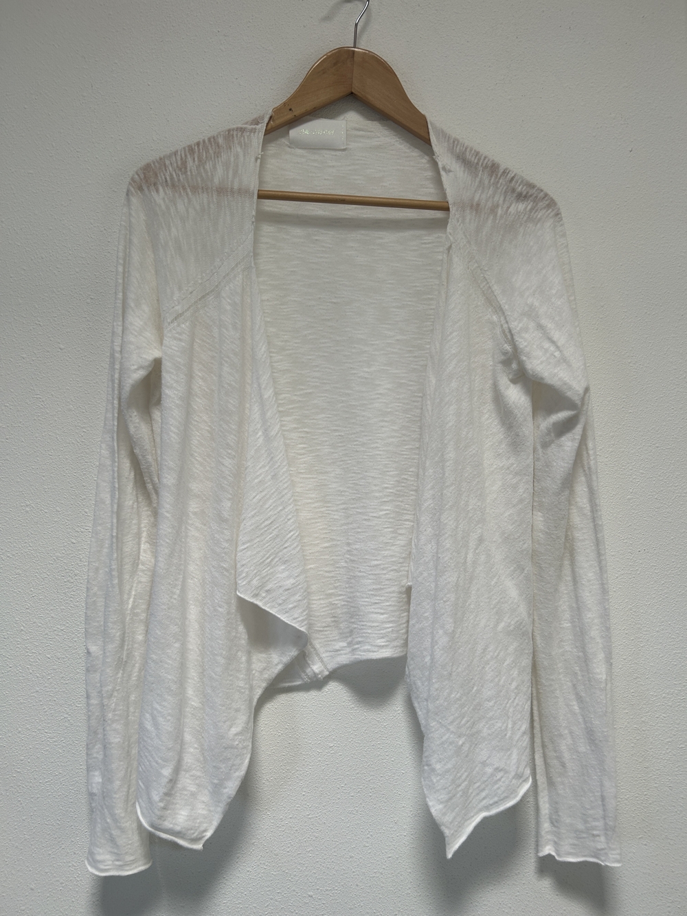 Zadig & Voltaire Open-Front Cream Lightweight Cardigan